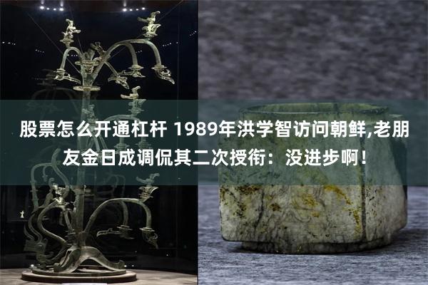 股票怎么开通杠杆 1989年洪学智访问朝鲜,老朋友金日成调侃